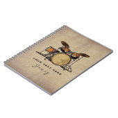Gepersonaliseerde  Drum Set Muziek Drummer Niet Notitieboek (Linkerzijde)