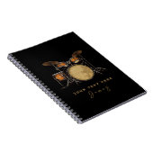 Gepersonaliseerde  Drum Set Muziek Drummer Niet Notitieboek (Rechterzijde)