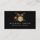 Gepersonaliseerde  Drum Set Muziek Drummer Visitekaartje (Voorkant)