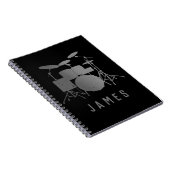 Gepersonaliseerde drums - Grappige drummer Notitieboek (Rechterzijde)