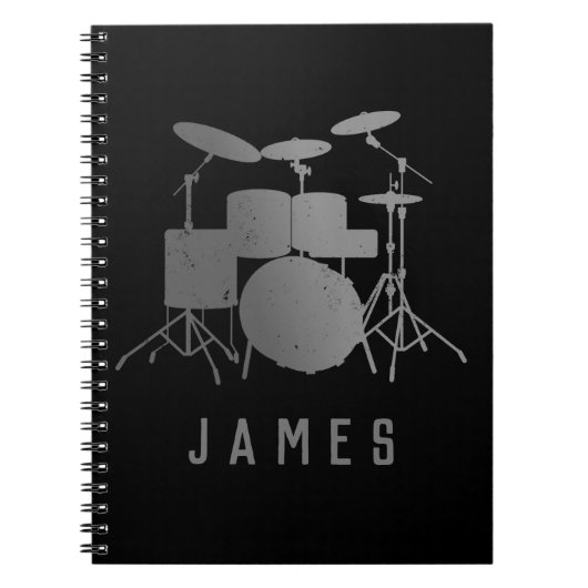 Gepersonaliseerde drums - Grappige drummer Notitieboek (Voorkant)