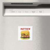 Gepersonaliseerde dubbele Cheeseburger Fridge Magn Magneet (Insitu (Vaatwasser))