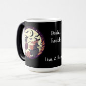 Gepersonaliseerde Dubbele Problemen Halloween Magische Mok (Voorkant links)