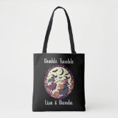 Gepersonaliseerde Dubbele Problemen Halloween Tote Bag (Voorkant)