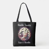 Gepersonaliseerde Dubbele Problemen Halloween Tote Bag (Achterkant)