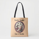 Gepersonaliseerde Dubbele Problemen Halloween Tote Bag (Voorkant)