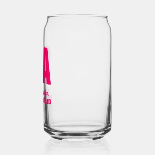 Gepersonaliseerde dubbele schaduw monogram bruidsm blikvorm glas (Links)