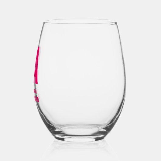 Gepersonaliseerde dubbele schaduw monogram bruidsm wijnglas zonder voet (Links)