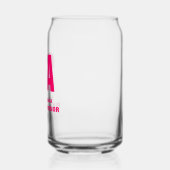 Gepersonaliseerde dubbele schaduw monogram Maid of Blikvorm Glas (Links)