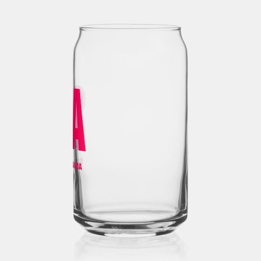 Gepersonaliseerde dubbele schaduw monogram naam blikvorm glas (Links)