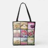 Gepersonaliseerde dubbelzijdige aangepaste tekst v tote bag (Achterkant)