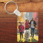 Gepersonaliseerde dubbelzijdige fotoherinnering |  sleutelhanger (Voorkant)