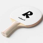 Gepersonaliseerde Dubbelzijdige Initiaal Monogaam Tafeltennisbatje (Voorkant Gekanteld)
