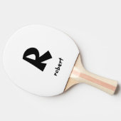 Gepersonaliseerde Dubbelzijdige Initiaal Monogaam Tafeltennisbatje (Zijkant)