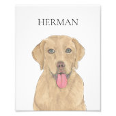 Gepersonaliseerde Dudley Labrador Art Foto Afdruk (Voorkant)