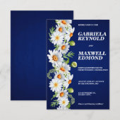 Gepersonaliseerde Duidelijke Bloemen Witte Daisy B Kaart (Voorkant / Achterkant)