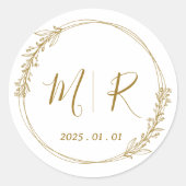 Gepersonaliseerde Duidelijke Stickers voor Wedding (Voorkant)