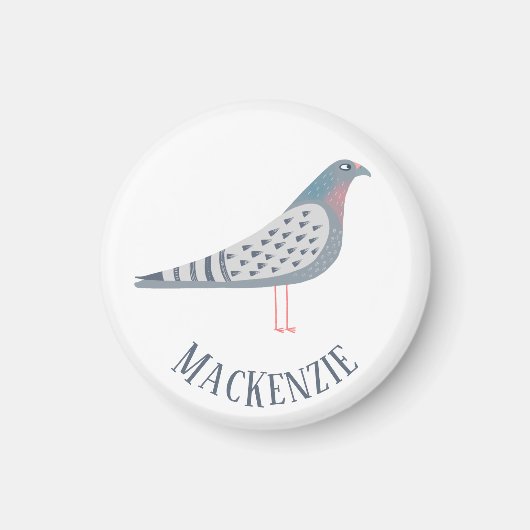 Gepersonaliseerde duif magneet (Voorkant)