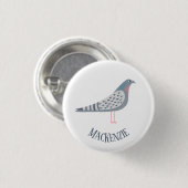 Gepersonaliseerde duif ronde button 3,2 cm (Voorkant /achterkant)