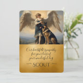 Gepersonaliseerde Duitse herder hond verlies sympa Kaart (Staand voorkant)