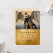 Gepersonaliseerde Duitse herder hond verlies sympa Kaart (Voorkant / Achterkant in situ)