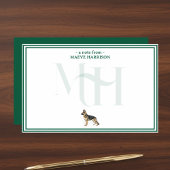 Gepersonaliseerde Duitse Herder Note Monogram Briefpapier
