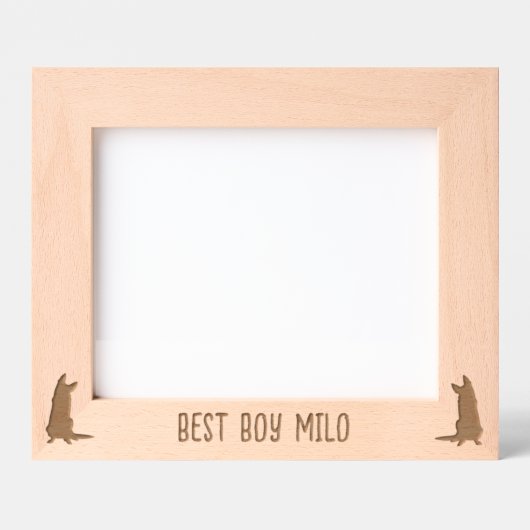 Gepersonaliseerde Duitse Herder Silhouet gegraveer Gegraveerde Lijstjes (Voorkant)