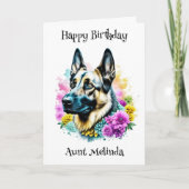 Gepersonaliseerde Duitse herder verjaardag Kaart (Voorkant)