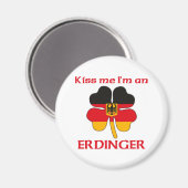 Gepersonaliseerde Duitse Kiss Me Ik Ben Erdinger Magneet (Voorkant / Achterkant)