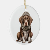 Gepersonaliseerde Duitse kortharige pointer Dog Ar Keramisch Ornament (Rechts)