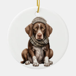 Gepersonaliseerde Duitse kortharige pointer Dog Ar Keramisch Ornament