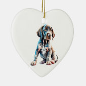 Gepersonaliseerde Duitse kortharige pointer puppy Keramisch Ornament (Rechts)