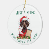 Gepersonaliseerde Duitse kortharige wijzerverpleeg Keramisch Ornament (Links)