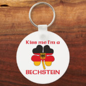 Gepersonaliseerde Duitse kus Ik ben Bechstein Sleutelhanger (Voorkant)