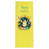 🌸 gepersonaliseerde Duitse Oster Pattern 🐣 Wijn Cadeautas (Achterkant)