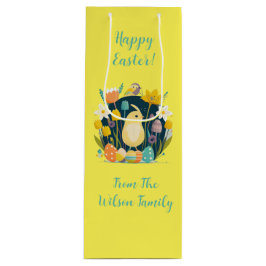 🌸 gepersonaliseerde Duitse Oster Pattern 🐣 Wijn Cadeautas