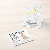 Gepersonaliseerde Duitse Pinscher bruiloft Kartonnen Onderzetters (Insitu)