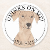 Gepersonaliseerde Duitse Pinscher bruiloft Ronde Kartonnen Onderzetter (Voorkant)