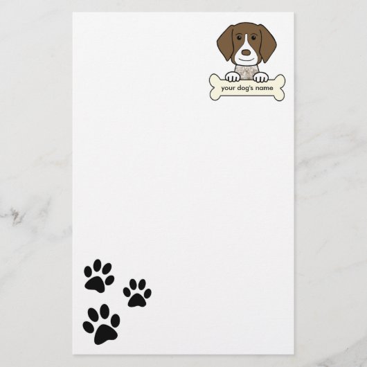 Gepersonaliseerde Duitse Shorthaired Pointer Briefpapier (Voorkant)