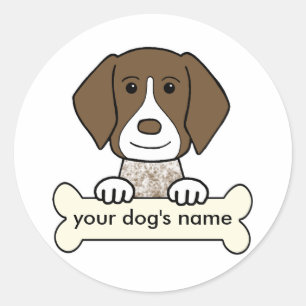 Gepersonaliseerde Duitse Shorthaired Pointer Ronde Sticker