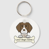 Gepersonaliseerde Duitse Shorthaired Pointer Sleutelhanger (Voorkant)