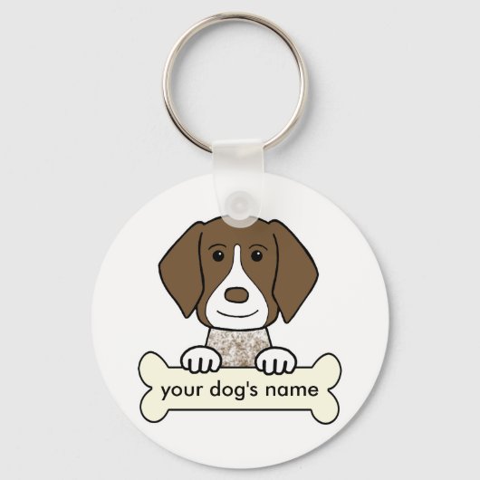 Gepersonaliseerde Duitse Shorthaired Pointer Sleutelhanger (Voorkant)