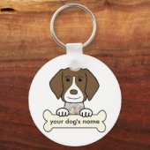 Gepersonaliseerde Duitse Shorthaired Pointer Sleutelhanger (Voorkant)