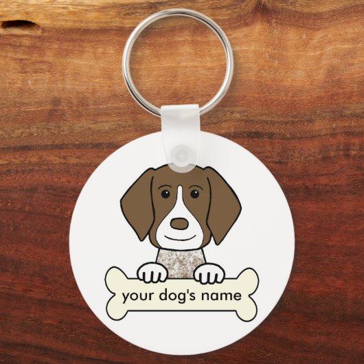 Gepersonaliseerde Duitse Shorthaired Pointer Sleutelhanger (Voorkant)