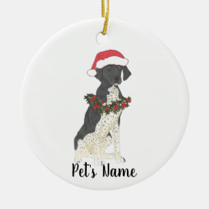 Gepersonaliseerde Duitse Shorthaired Pointer (zwar Keramisch Ornament
