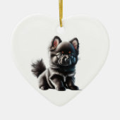 Gepersonaliseerde Duitse Spitz Puppy Keramisch Ornament (Voorkant)