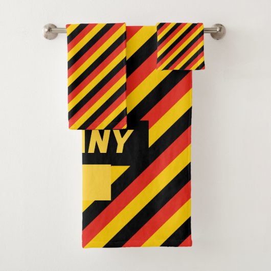 Gepersonaliseerde Duitse vlag Bad Handdoek (Insitu)