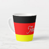 Gepersonaliseerde Duitse vlag Latte Mok (Linkerhoek)