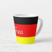Gepersonaliseerde Duitse vlag Latte Mok (Rechterhoek)