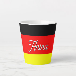 Gepersonaliseerde Duitse vlag Latte Mok